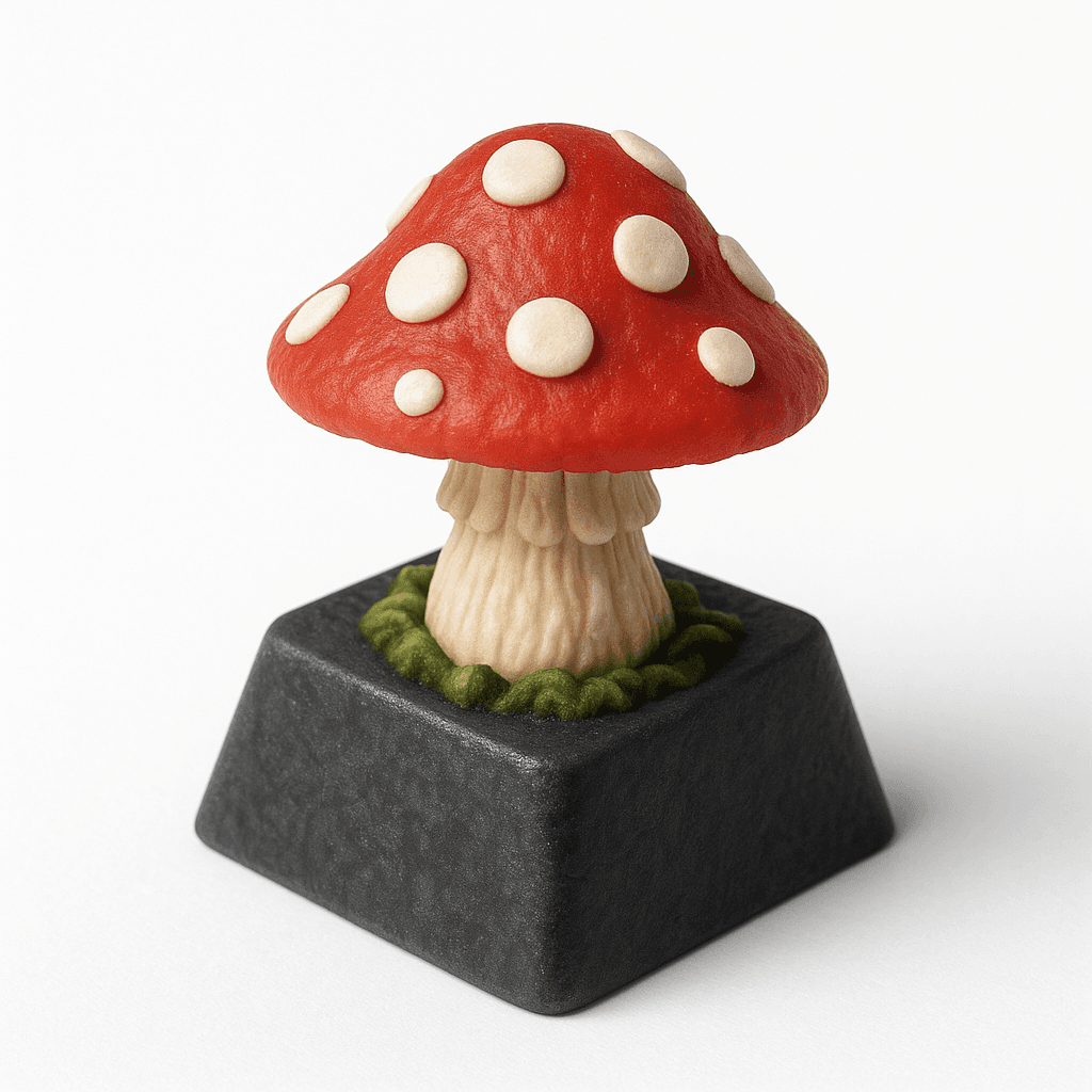Sculpted Keycaps - Artisan Keycap - Fantasy Mushroom
