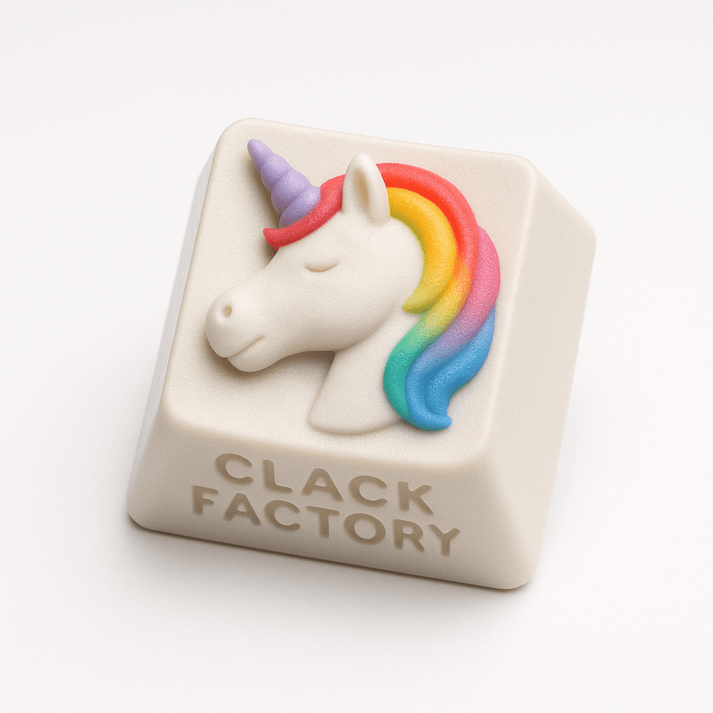 Clack Factory - Artisan Keycap - Rainbow Unicorn